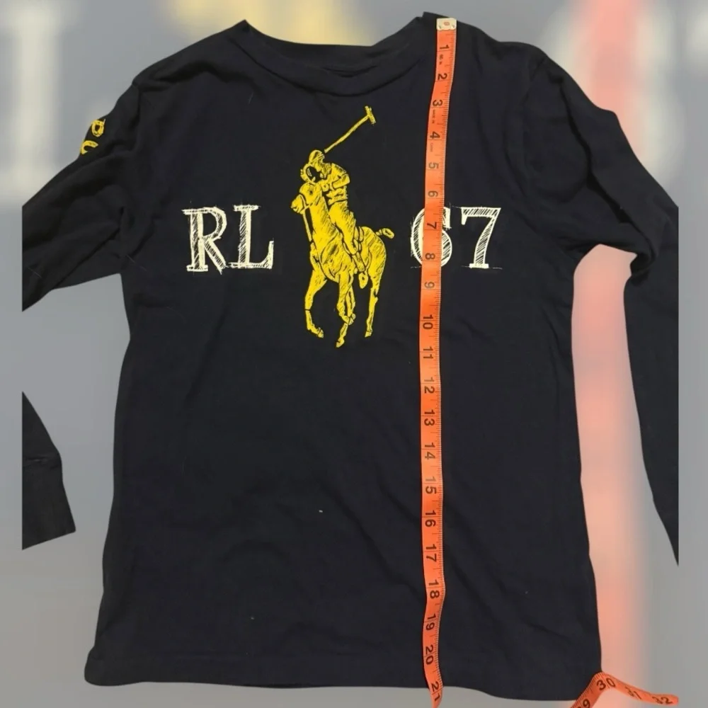 Polo by RL Navy Blue Kids Shirt with Yellow Logo - Picture 8 of 8